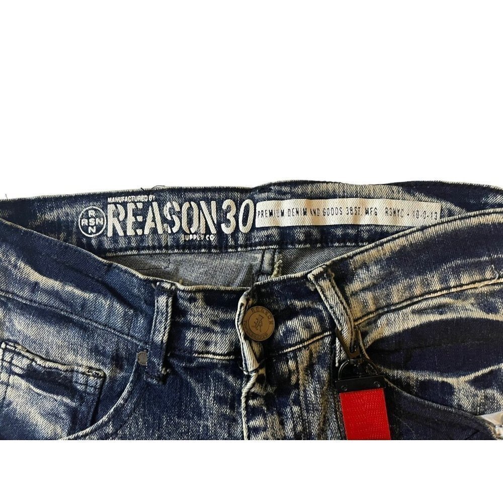 NWT Reason Skinny Jeans Move in Silence Skateboard Streetwear 30Wx32L - Picture 9 of 13